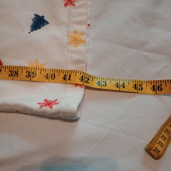 Women's Corduroy Maxi Art To Wear Jumper. White, Christmas Trees Pockets *Read* - Picture 10 of 10